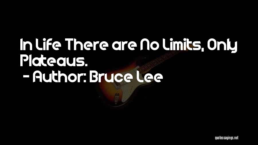 Bruce Lee Quotes: In Life There Are No Limits, Only Plateaus.