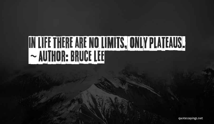 Bruce Lee Quotes: In Life There Are No Limits, Only Plateaus.