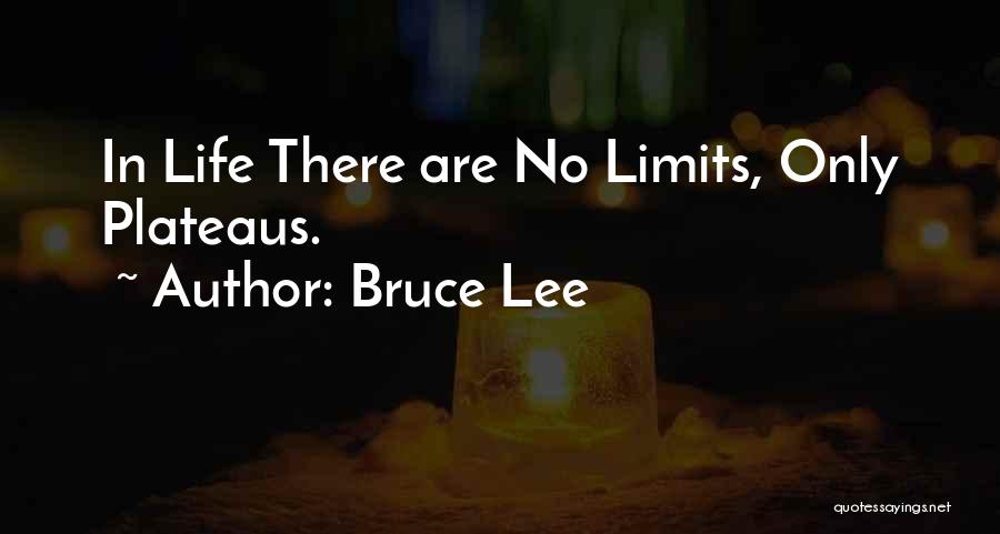 Bruce Lee Quotes: In Life There Are No Limits, Only Plateaus.