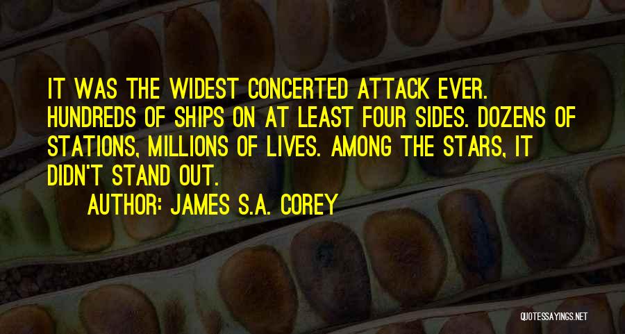 James S.A. Corey Quotes: It Was The Widest Concerted Attack Ever. Hundreds Of Ships On At Least Four Sides. Dozens Of Stations, Millions Of