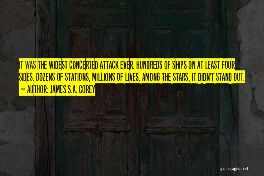 James S.A. Corey Quotes: It Was The Widest Concerted Attack Ever. Hundreds Of Ships On At Least Four Sides. Dozens Of Stations, Millions Of