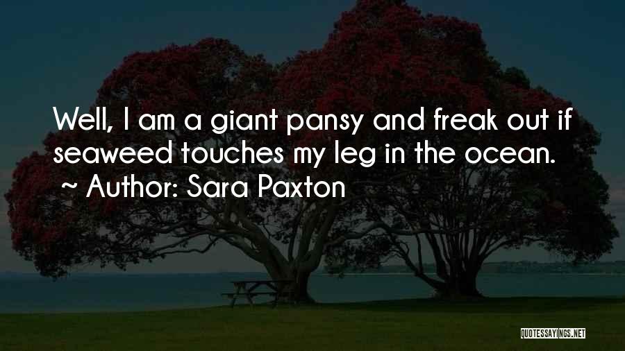 Sara Paxton Quotes: Well, I Am A Giant Pansy And Freak Out If Seaweed Touches My Leg In The Ocean.