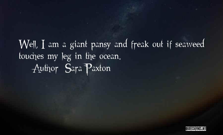 Sara Paxton Quotes: Well, I Am A Giant Pansy And Freak Out If Seaweed Touches My Leg In The Ocean.
