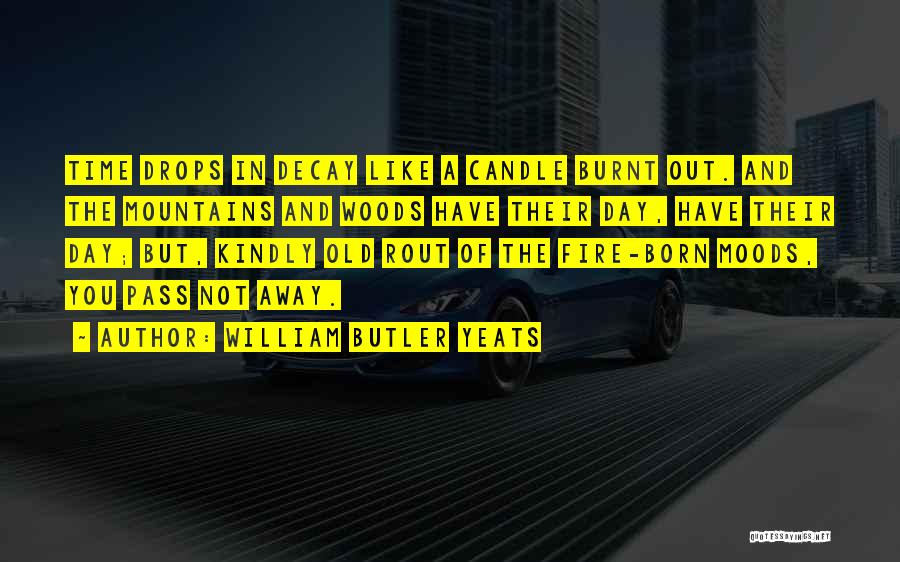 William Butler Yeats Quotes: Time Drops In Decay Like A Candle Burnt Out. And The Mountains And Woods Have Their Day, Have Their Day;