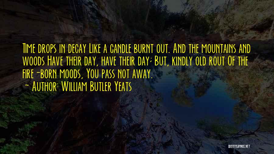 William Butler Yeats Quotes: Time Drops In Decay Like A Candle Burnt Out. And The Mountains And Woods Have Their Day, Have Their Day;