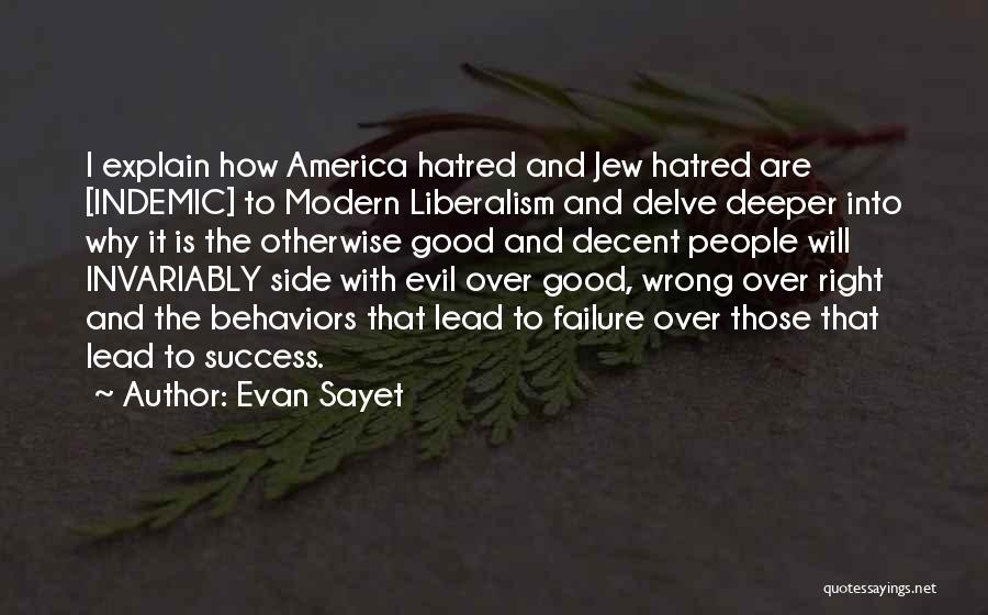 Evan Sayet Quotes: I Explain How America Hatred And Jew Hatred Are [indemic] To Modern Liberalism And Delve Deeper Into Why It Is