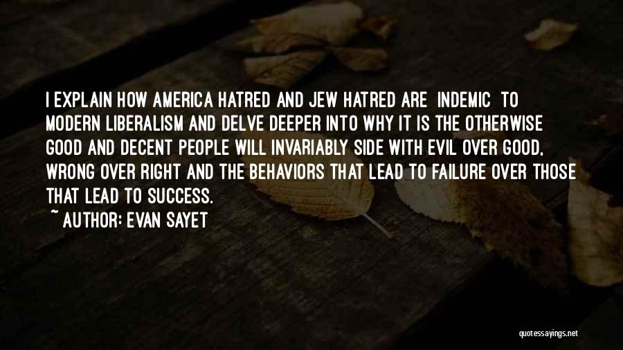 Evan Sayet Quotes: I Explain How America Hatred And Jew Hatred Are [indemic] To Modern Liberalism And Delve Deeper Into Why It Is