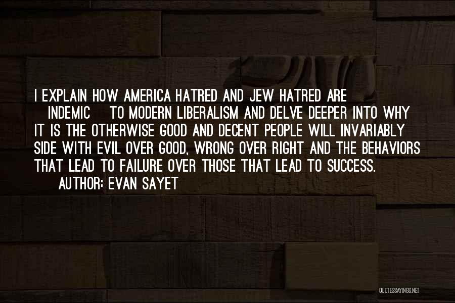 Evan Sayet Quotes: I Explain How America Hatred And Jew Hatred Are [indemic] To Modern Liberalism And Delve Deeper Into Why It Is