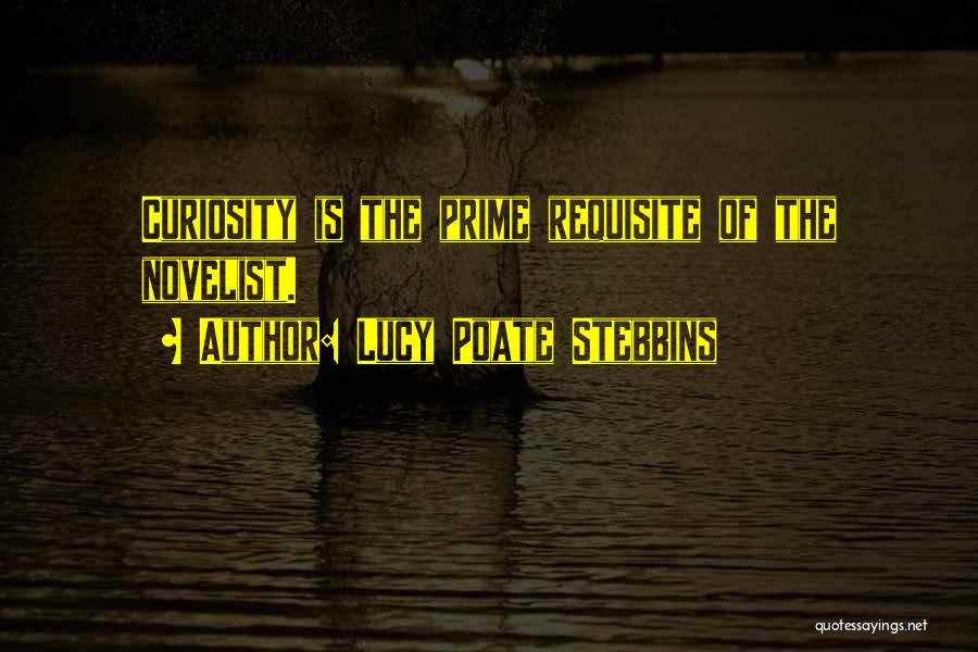 Lucy Poate Stebbins Quotes: Curiosity Is The Prime Requisite Of The Novelist.