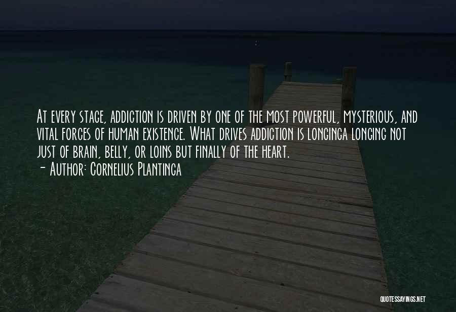 Cornelius Plantinga Quotes: At Every Stage, Addiction Is Driven By One Of The Most Powerful, Mysterious, And Vital Forces Of Human Existence. What