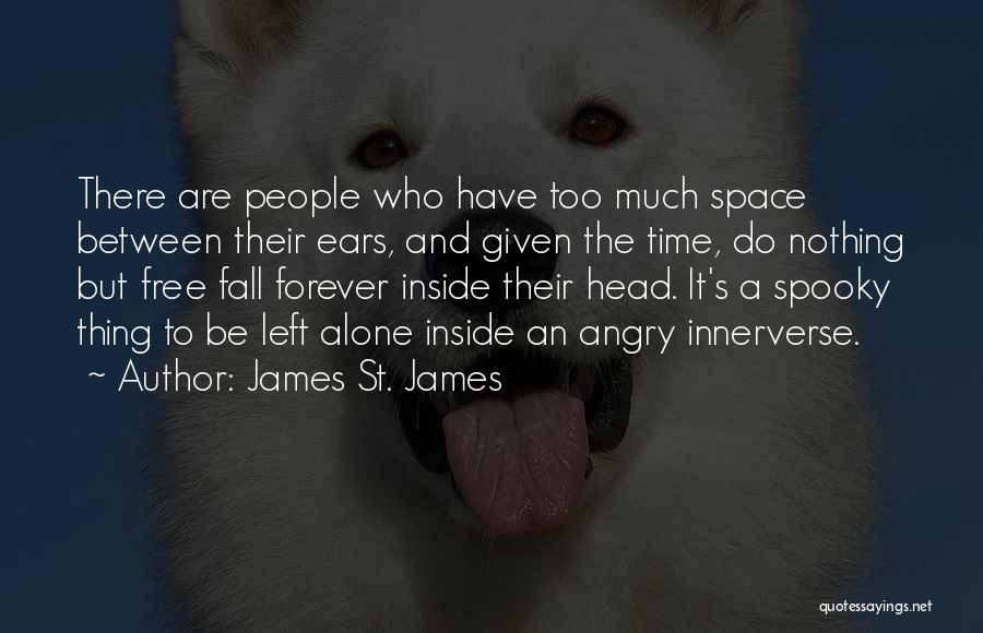 James St. James Quotes: There Are People Who Have Too Much Space Between Their Ears, And Given The Time, Do Nothing But Free Fall