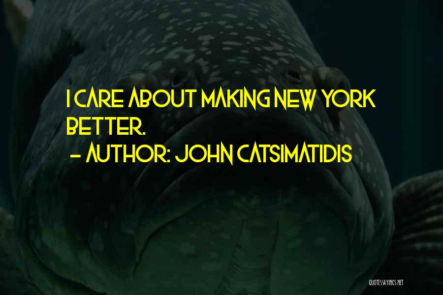 John Catsimatidis Quotes: I Care About Making New York Better.