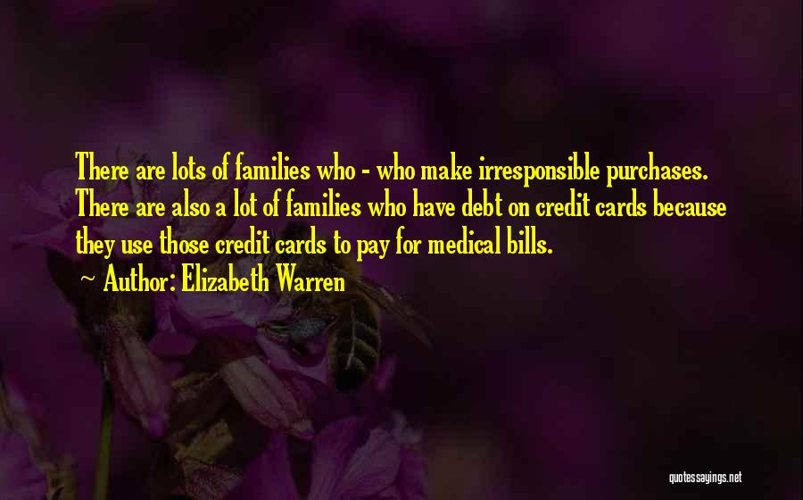 Elizabeth Warren Quotes: There Are Lots Of Families Who - Who Make Irresponsible Purchases. There Are Also A Lot Of Families Who Have