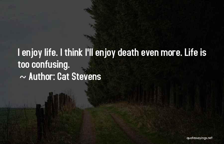 Cat Stevens Quotes: I Enjoy Life. I Think I'll Enjoy Death Even More. Life Is Too Confusing.