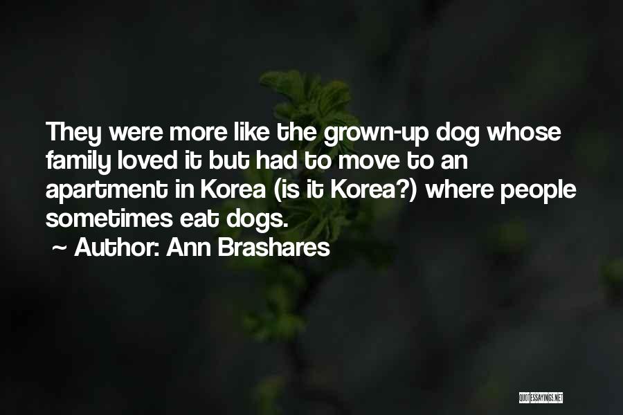 Ann Brashares Quotes: They Were More Like The Grown-up Dog Whose Family Loved It But Had To Move To An Apartment In Korea