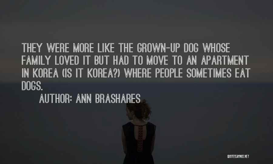 Ann Brashares Quotes: They Were More Like The Grown-up Dog Whose Family Loved It But Had To Move To An Apartment In Korea