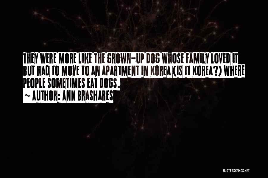 Ann Brashares Quotes: They Were More Like The Grown-up Dog Whose Family Loved It But Had To Move To An Apartment In Korea