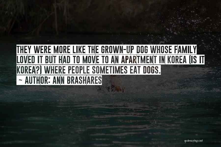 Ann Brashares Quotes: They Were More Like The Grown-up Dog Whose Family Loved It But Had To Move To An Apartment In Korea