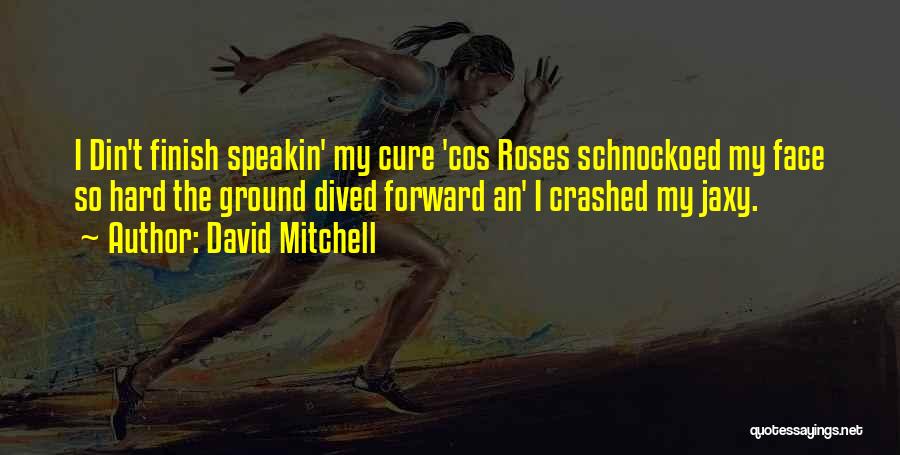 David Mitchell Quotes: I Din't Finish Speakin' My Cure 'cos Roses Schnockoed My Face So Hard The Ground Dived Forward An' I Crashed