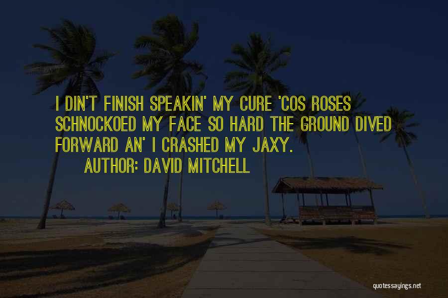 David Mitchell Quotes: I Din't Finish Speakin' My Cure 'cos Roses Schnockoed My Face So Hard The Ground Dived Forward An' I Crashed