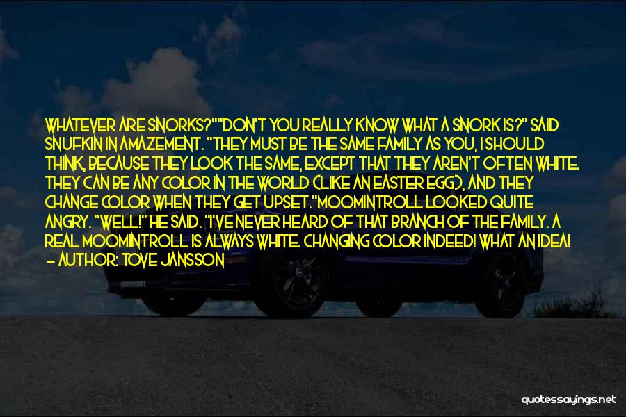 Tove Jansson Quotes: Whatever Are Snorks?don't You Really Know What A Snork Is? Said Snufkin In Amazement. They Must Be The Same Family