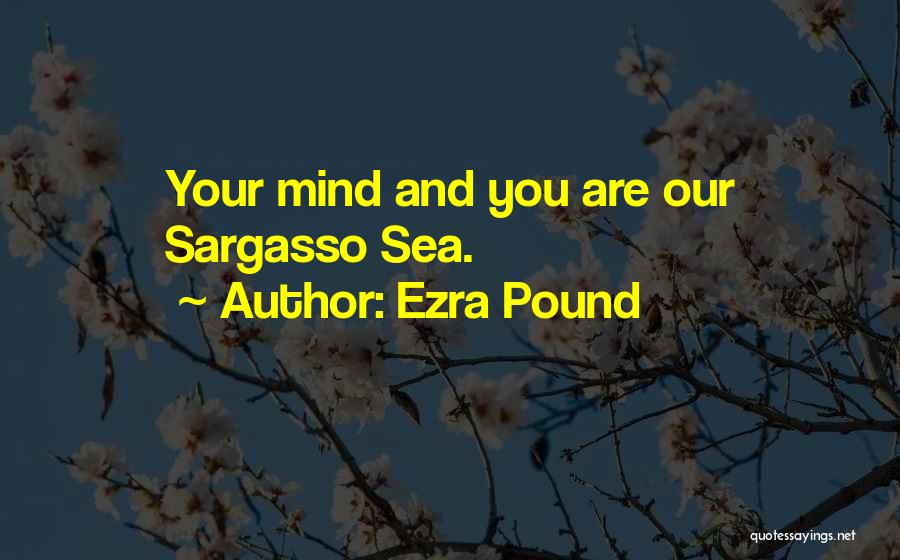 Ezra Pound Quotes: Your Mind And You Are Our Sargasso Sea.