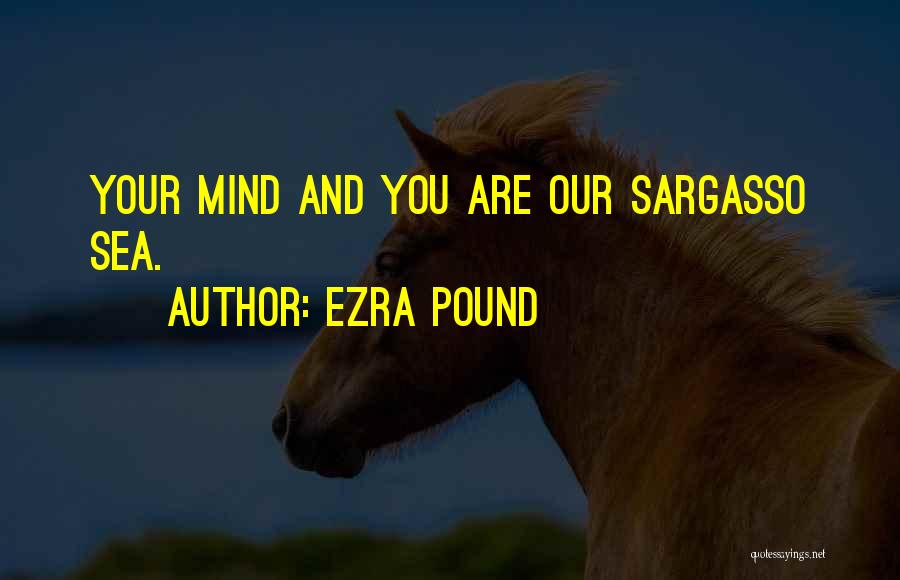 Ezra Pound Quotes: Your Mind And You Are Our Sargasso Sea.