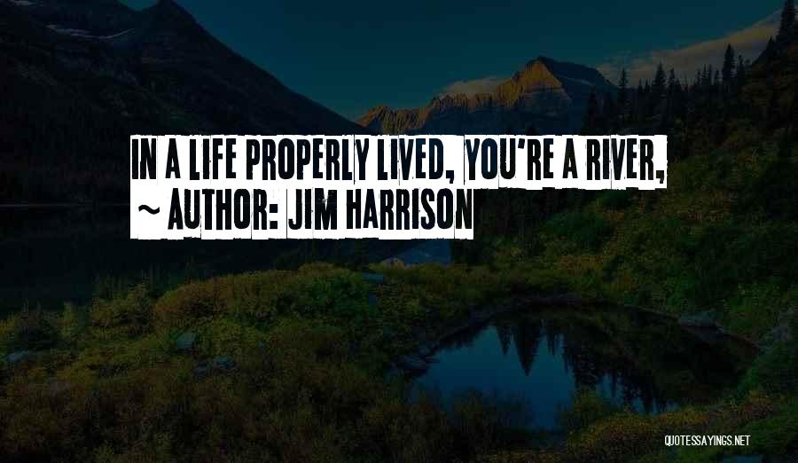 Jim Harrison Quotes: In A Life Properly Lived, You're A River,