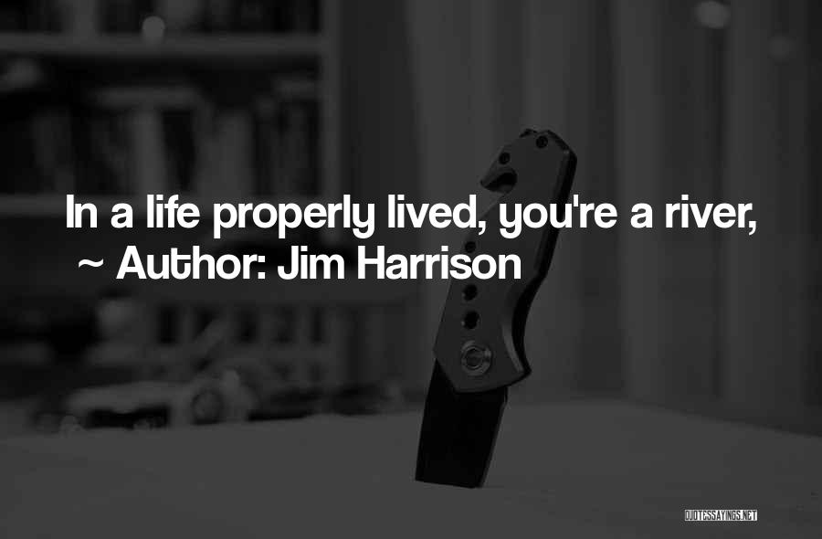 Jim Harrison Quotes: In A Life Properly Lived, You're A River,