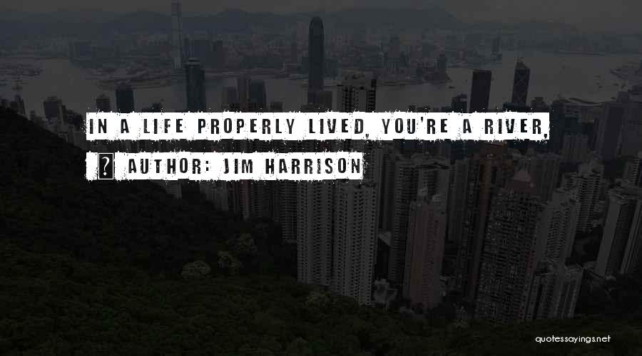 Jim Harrison Quotes: In A Life Properly Lived, You're A River,