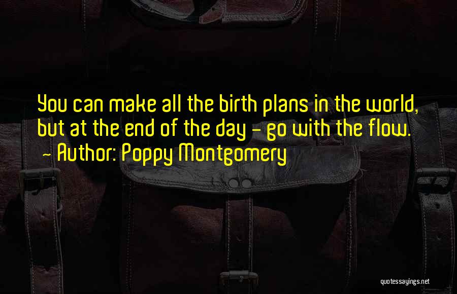 Poppy Montgomery Quotes: You Can Make All The Birth Plans In The World, But At The End Of The Day - Go With