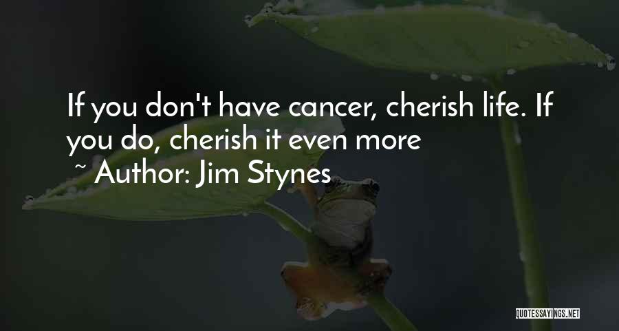 Jim Stynes Quotes: If You Don't Have Cancer, Cherish Life. If You Do, Cherish It Even More