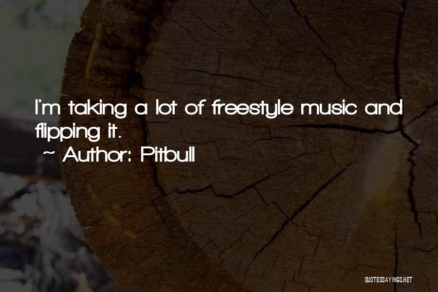 Pitbull Quotes: I'm Taking A Lot Of Freestyle Music And Flipping It.