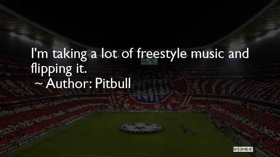 Pitbull Quotes: I'm Taking A Lot Of Freestyle Music And Flipping It.