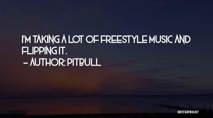 Pitbull Quotes: I'm Taking A Lot Of Freestyle Music And Flipping It.