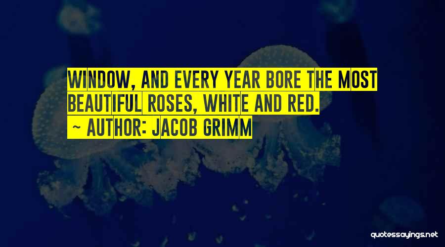 Jacob Grimm Quotes: Window, And Every Year Bore The Most Beautiful Roses, White And Red.