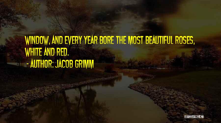 Jacob Grimm Quotes: Window, And Every Year Bore The Most Beautiful Roses, White And Red.