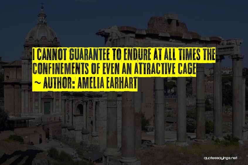 Amelia Earhart Quotes: I Cannot Guarantee To Endure At All Times The Confinements Of Even An Attractive Cage