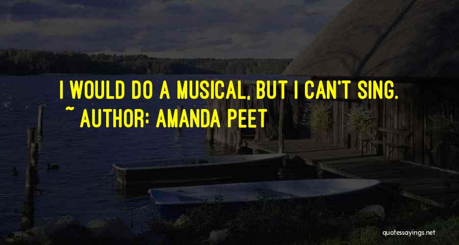 Amanda Peet Quotes: I Would Do A Musical, But I Can't Sing.