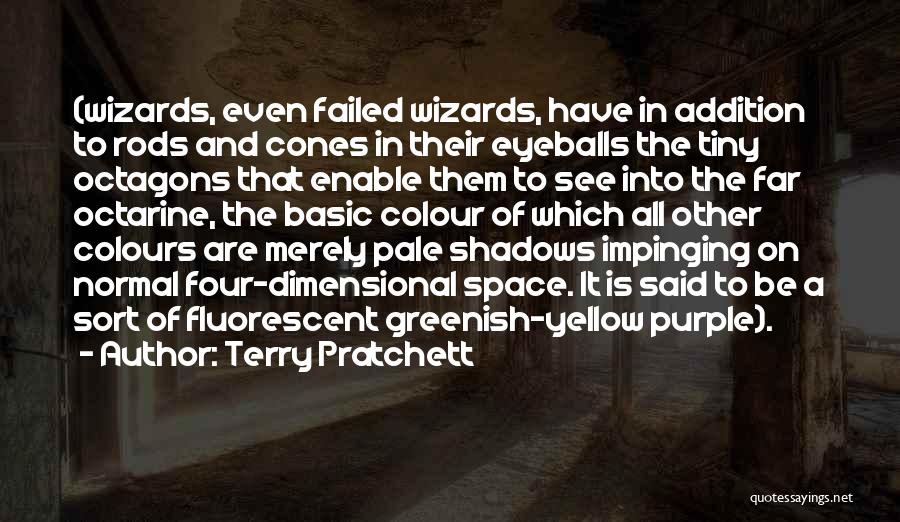 Terry Pratchett Quotes: (wizards, Even Failed Wizards, Have In Addition To Rods And Cones In Their Eyeballs The Tiny Octagons That Enable Them