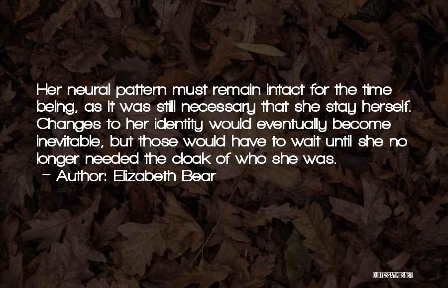 Elizabeth Bear Quotes: Her Neural Pattern Must Remain Intact For The Time Being, As It Was Still Necessary That She Stay Herself. Changes