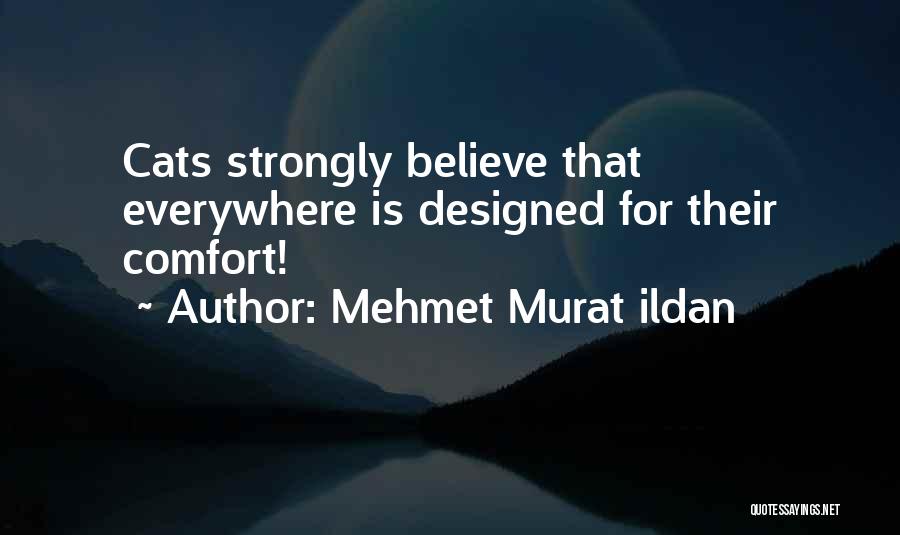 Mehmet Murat Ildan Quotes: Cats Strongly Believe That Everywhere Is Designed For Their Comfort!