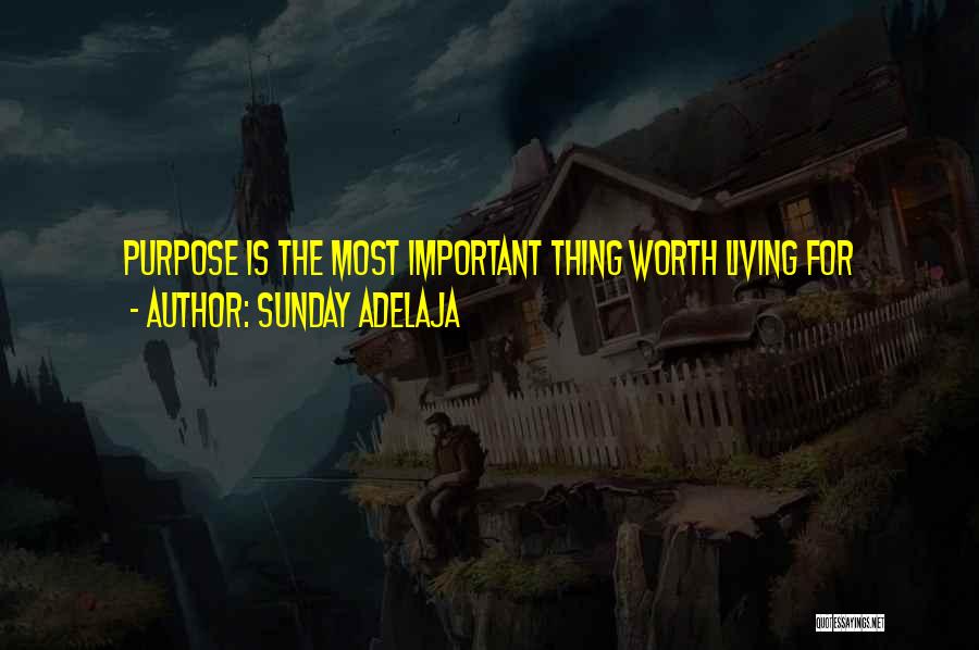 Sunday Adelaja Quotes: Purpose Is The Most Important Thing Worth Living For