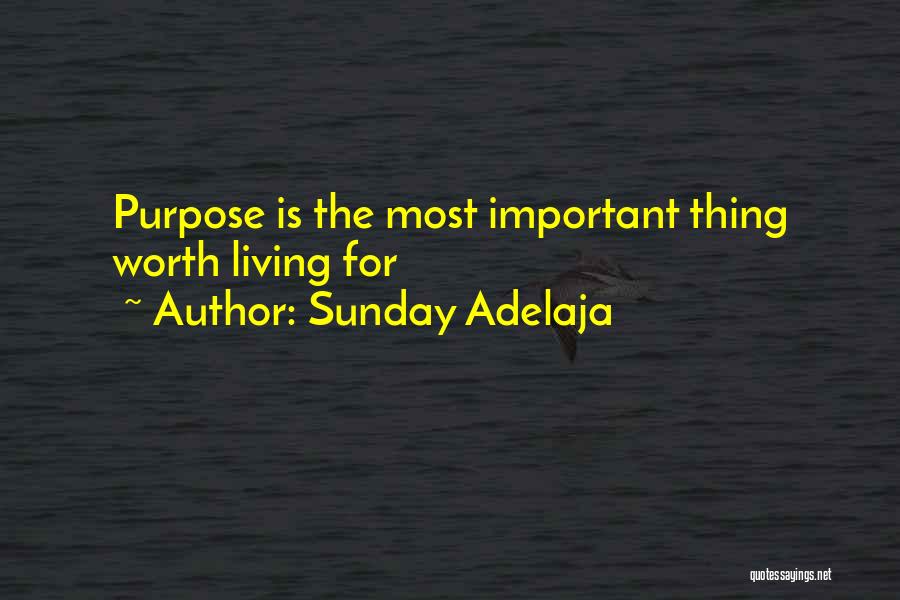 Sunday Adelaja Quotes: Purpose Is The Most Important Thing Worth Living For