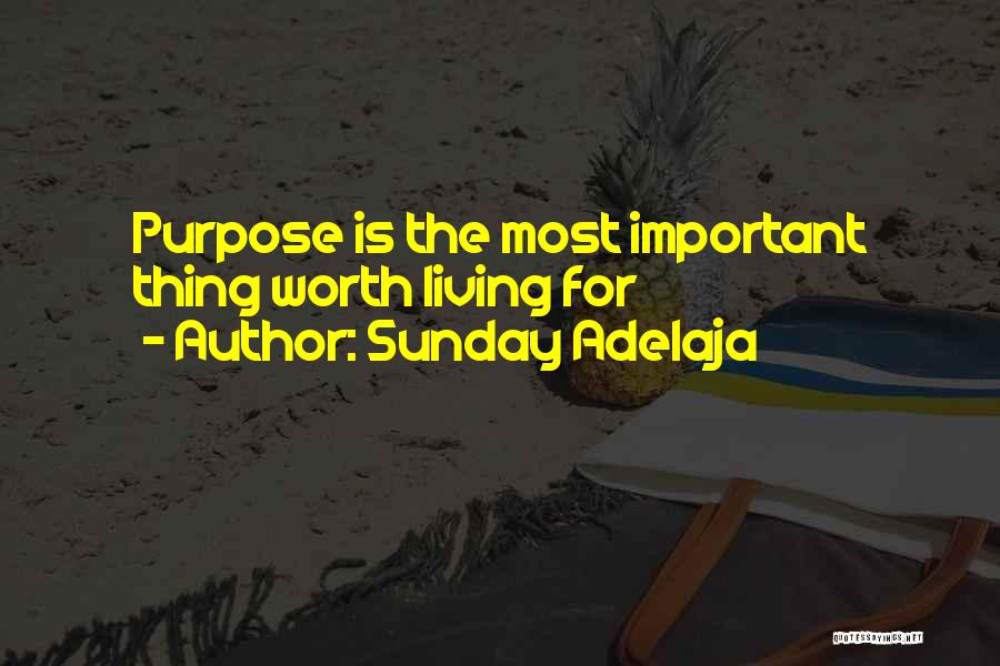 Sunday Adelaja Quotes: Purpose Is The Most Important Thing Worth Living For