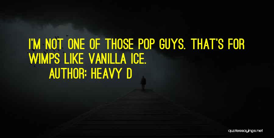 Heavy D Quotes: I'm Not One Of Those Pop Guys. That's For Wimps Like Vanilla Ice.