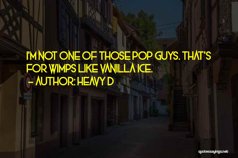 Heavy D Quotes: I'm Not One Of Those Pop Guys. That's For Wimps Like Vanilla Ice.