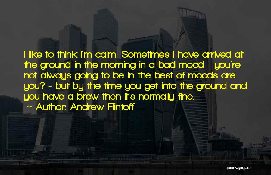 Andrew Flintoff Quotes: I Like To Think I'm Calm. Sometimes I Have Arrived At The Ground In The Morning In A Bad Mood