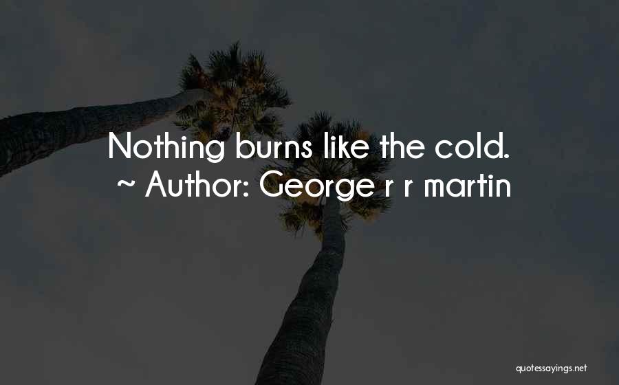 George R R Martin Quotes: Nothing Burns Like The Cold.