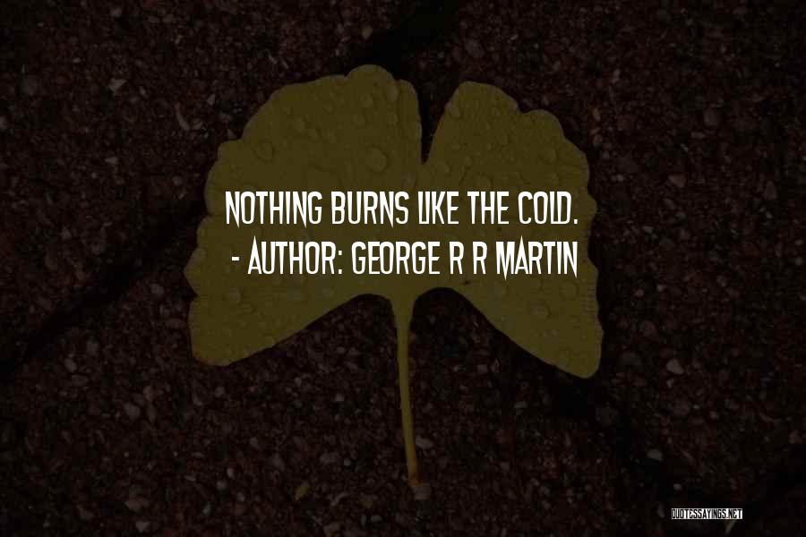 George R R Martin Quotes: Nothing Burns Like The Cold.